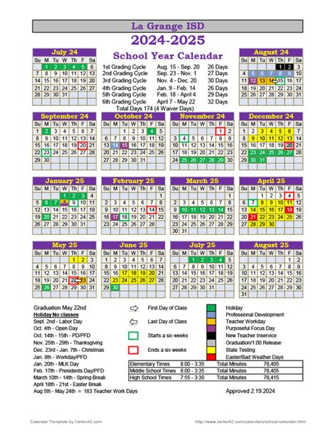 d204 la grange calendar.